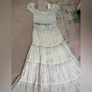 Floral Striped Maxi Dress